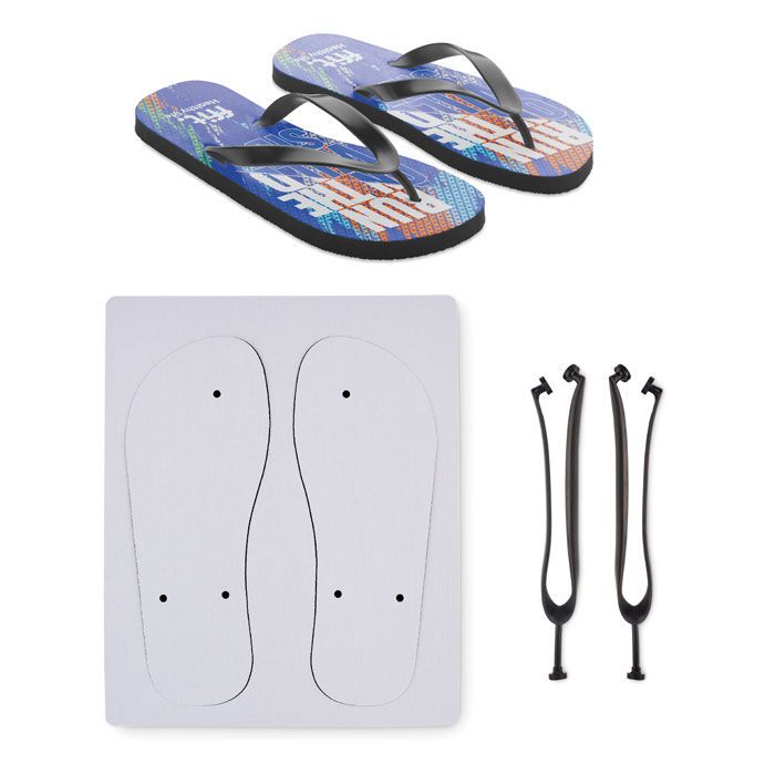 Sublimations-Zehensandalen DO MEL - schwarz-919