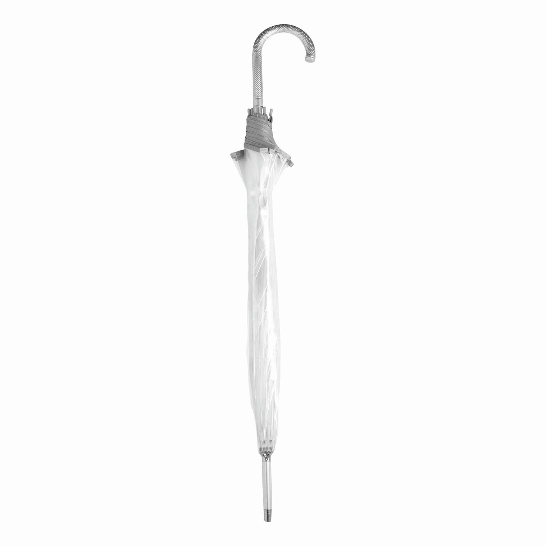 Transparenter Aluminium-Stockschirm PANORAMIX - silber - transparent-717