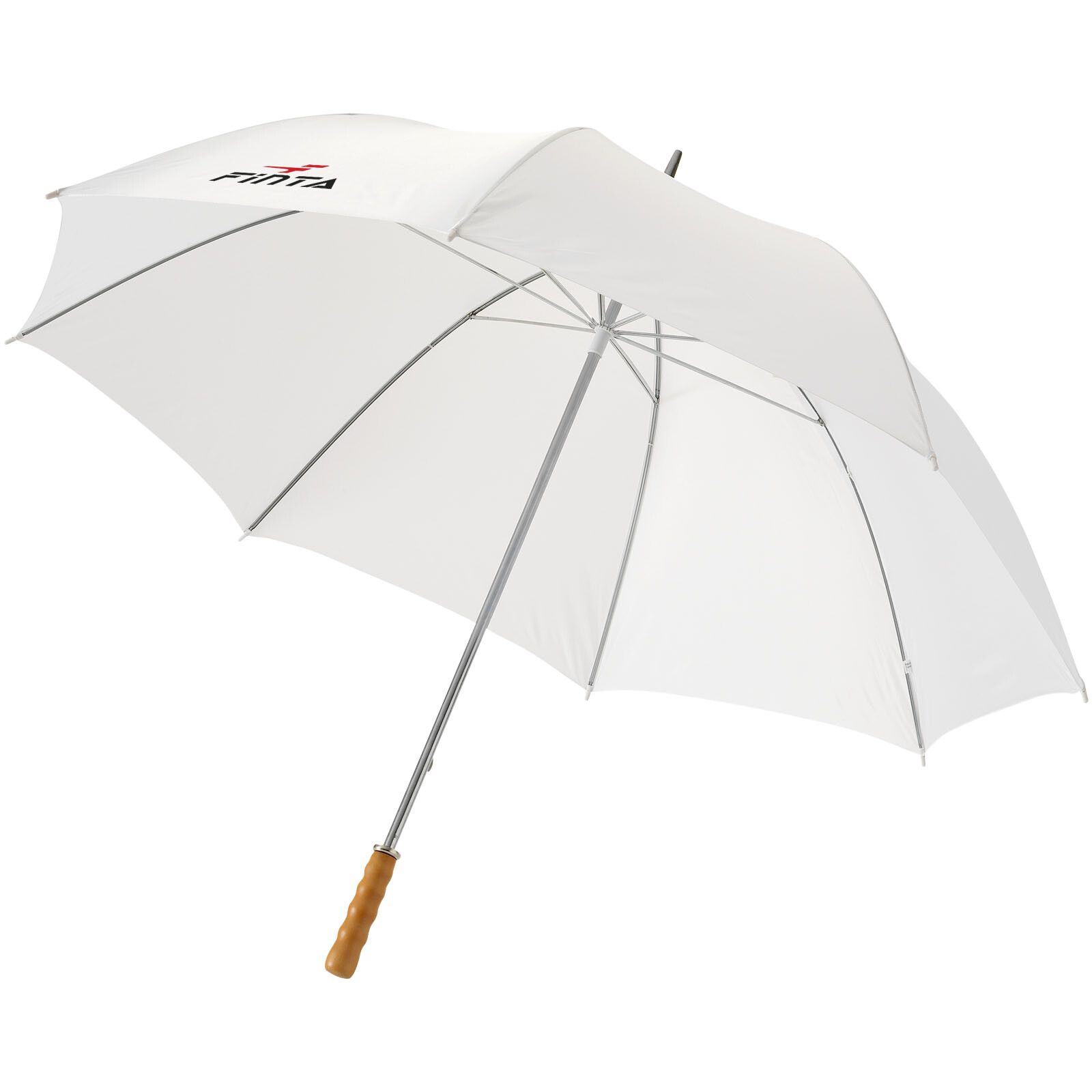 Karl 30" Golfschirm mit Holzgriff - weiss-285