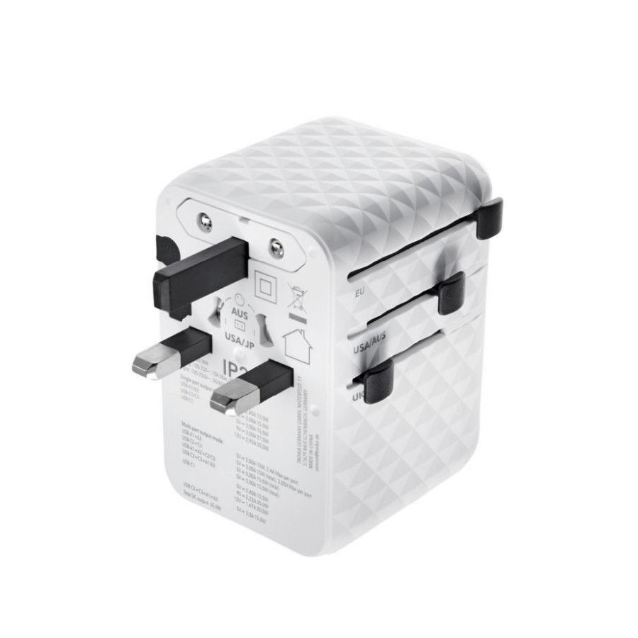 TROIKA Reiseadapter WORLDWIDE PULL 35 - weiß-206
