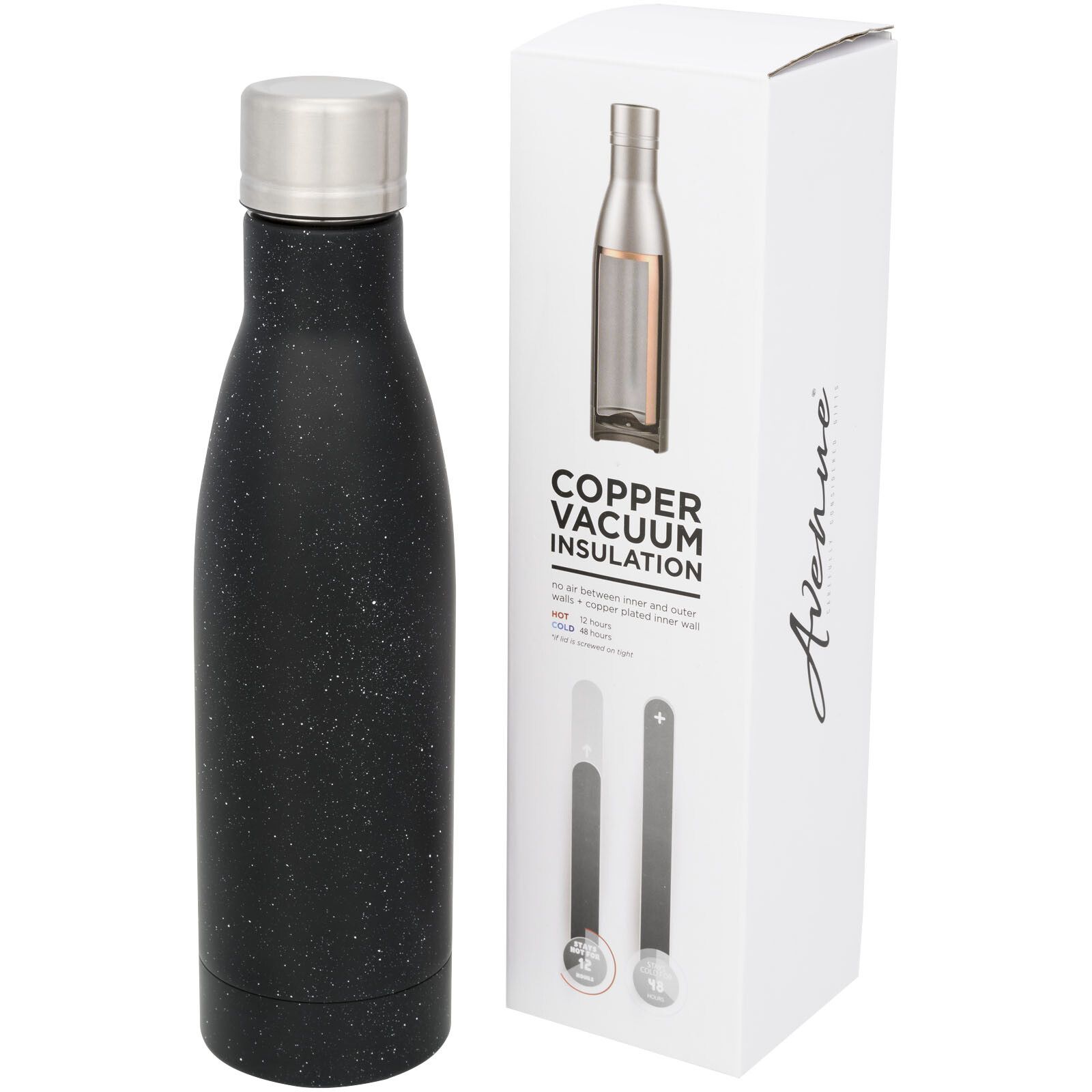 Vasa Kupfer-Vakuum Isolierflasche, gesprenkelt, 500 ml - schwarz-561