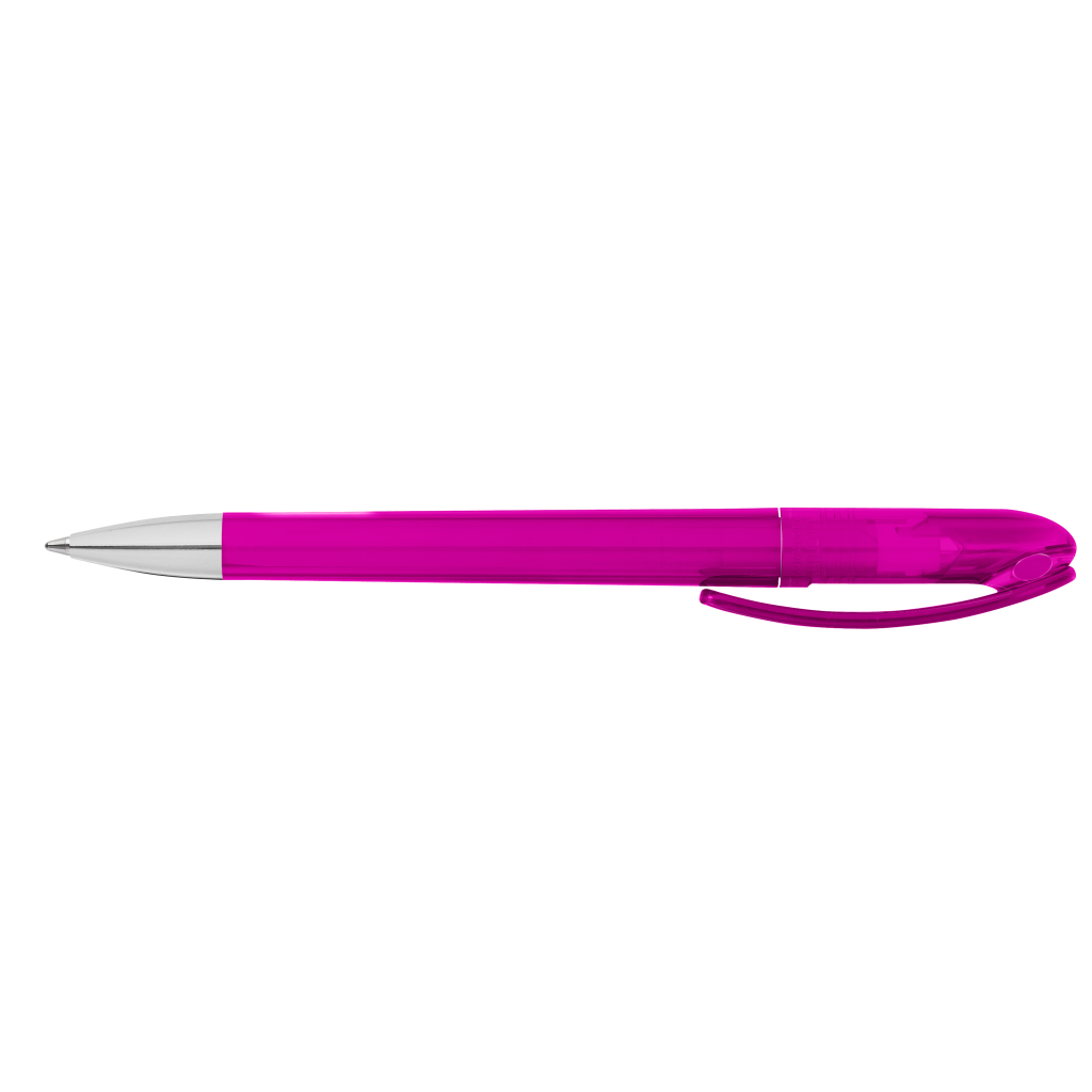 Spot Transparent Si Druckkugelschreiber - magenta-873