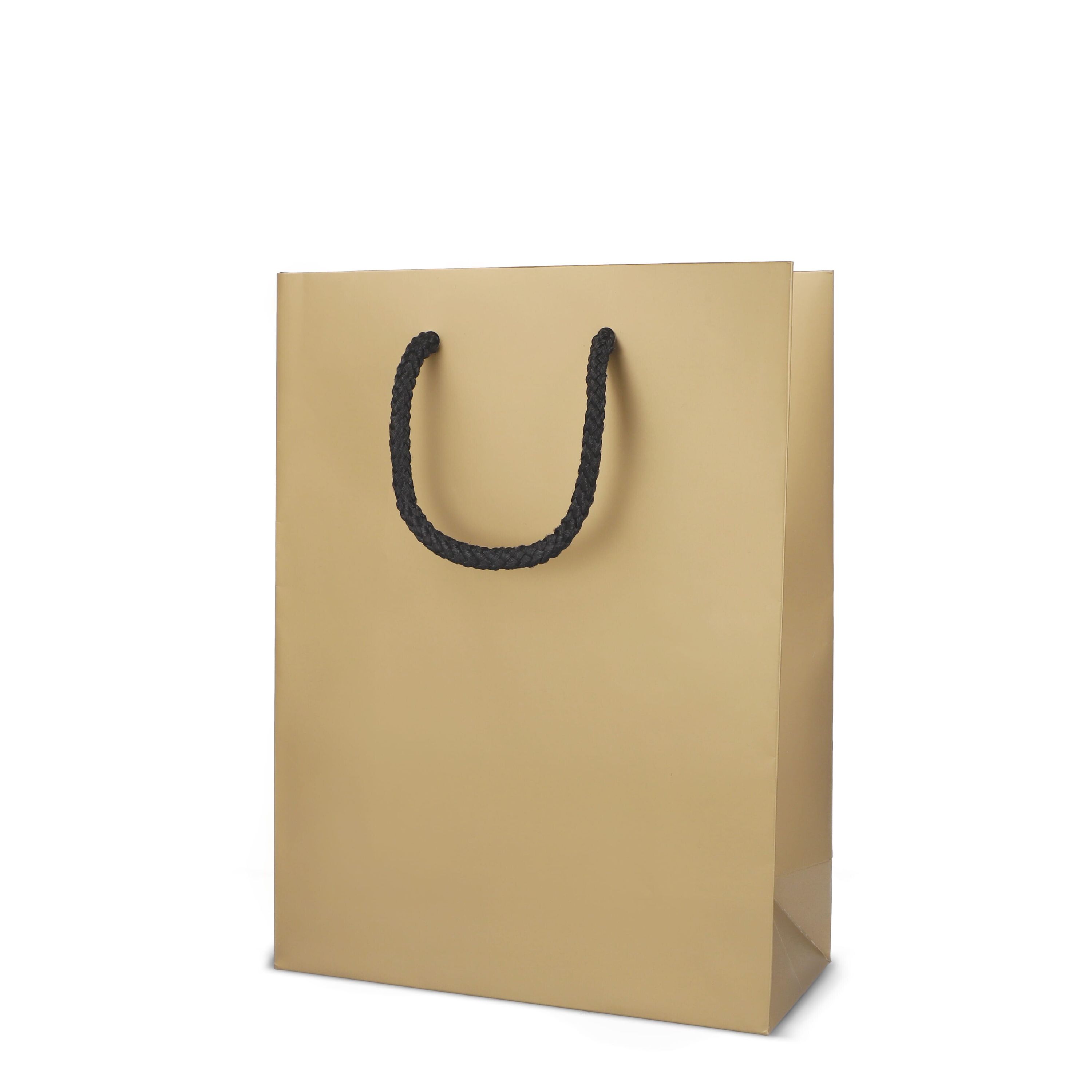 Papier Geschenktasche 18 x 8 x 24cm 200g/m² - gold-118