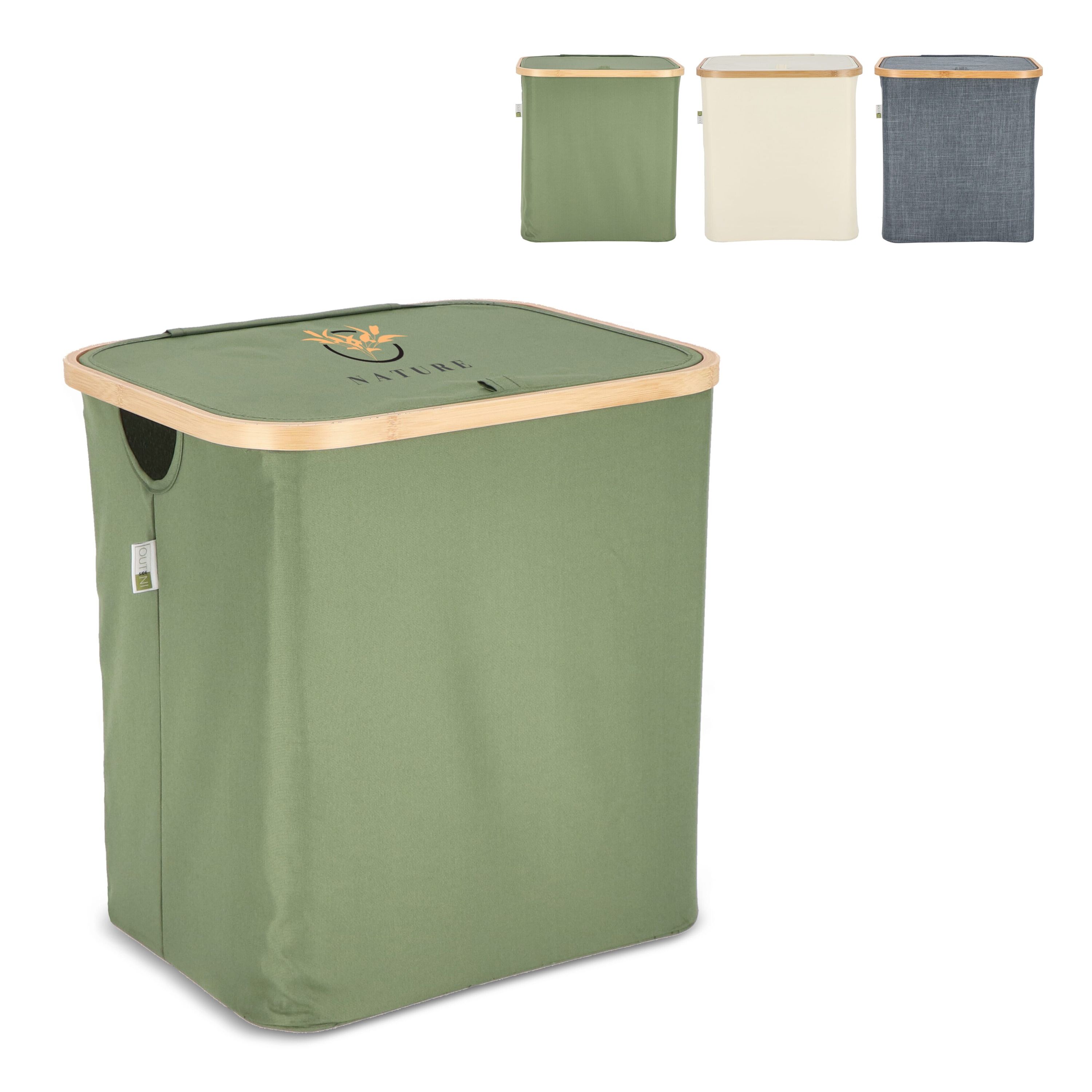 InSideOut faltbarer Korb mit Deckel Sogne 40,5 x 33 x 42cm rPET - olivgrün-218