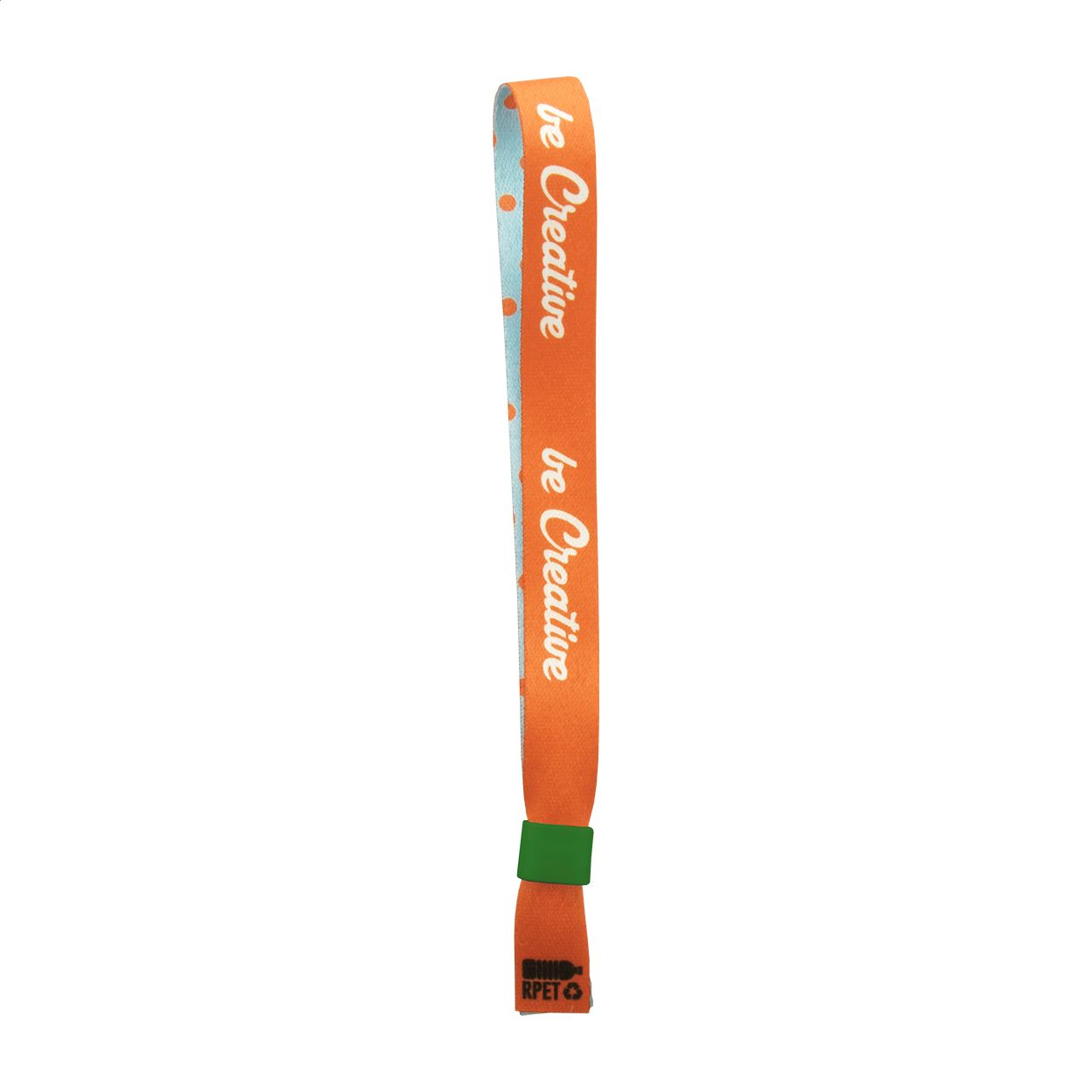 SuboWrist RPET Individuelles Festival-Armband - grün - weiß-857