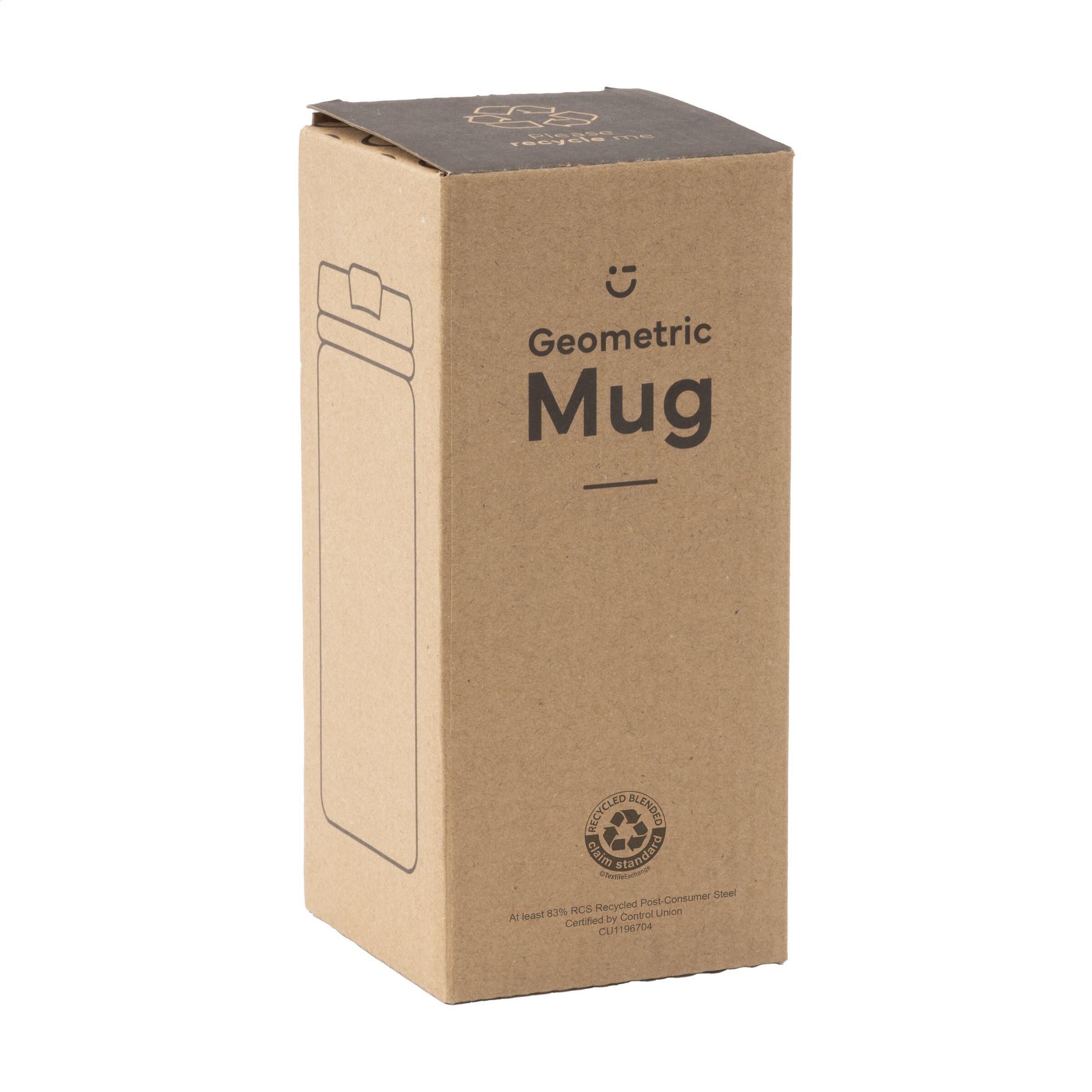Geometric Mug RCS Recycled Steel 280 ml Thermobecher - silber-908