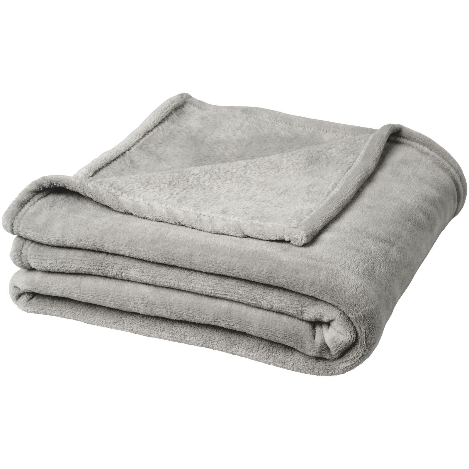 Bay Plaid-Decke aus extraweichem Coral-Fleece - grau-123
