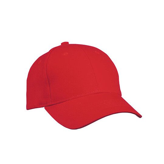 6 Panel Cap Heavy Cotton - red-299