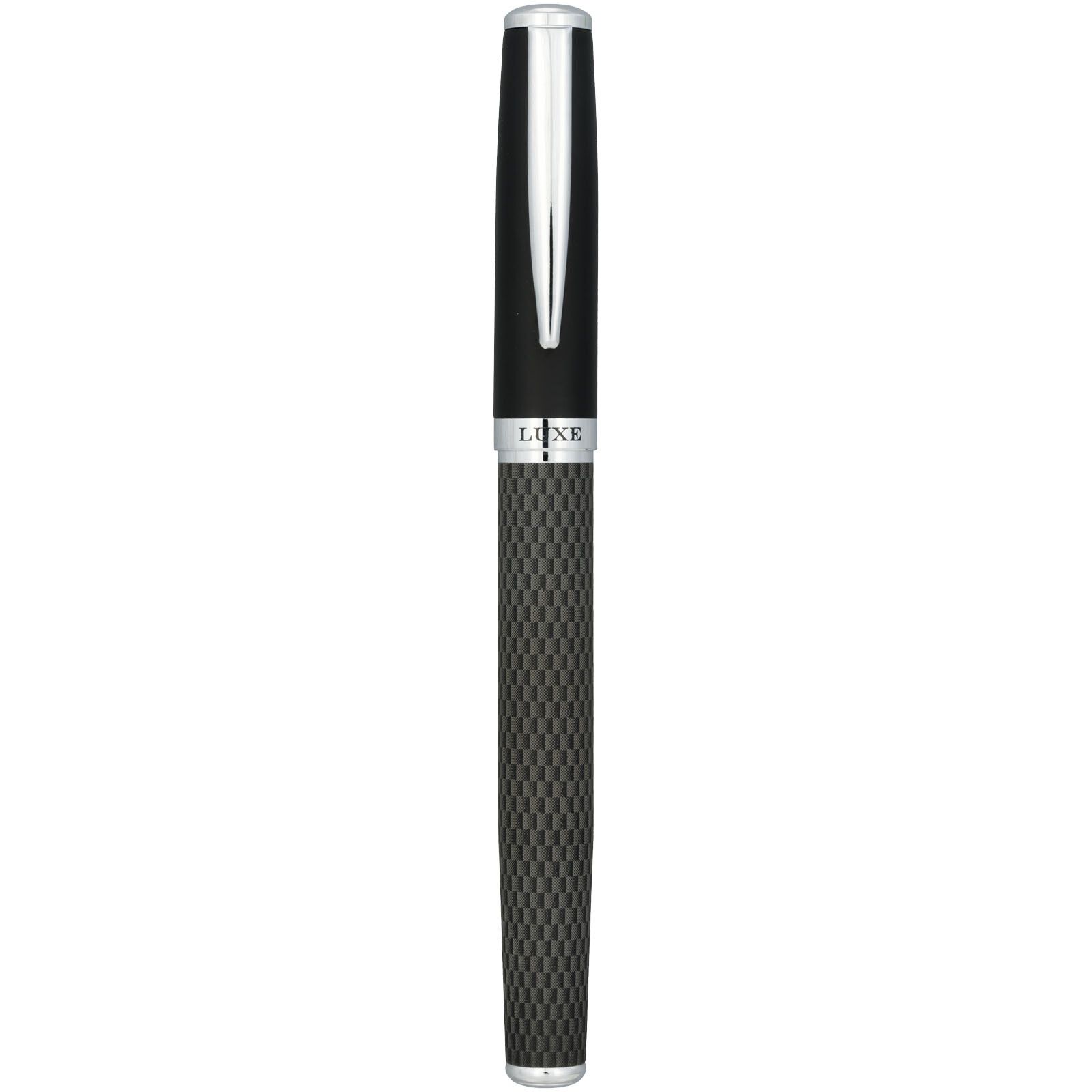 Carbon Duo Kugelschreiberset mit Hülle (schwarze Mine) - schwarz-738