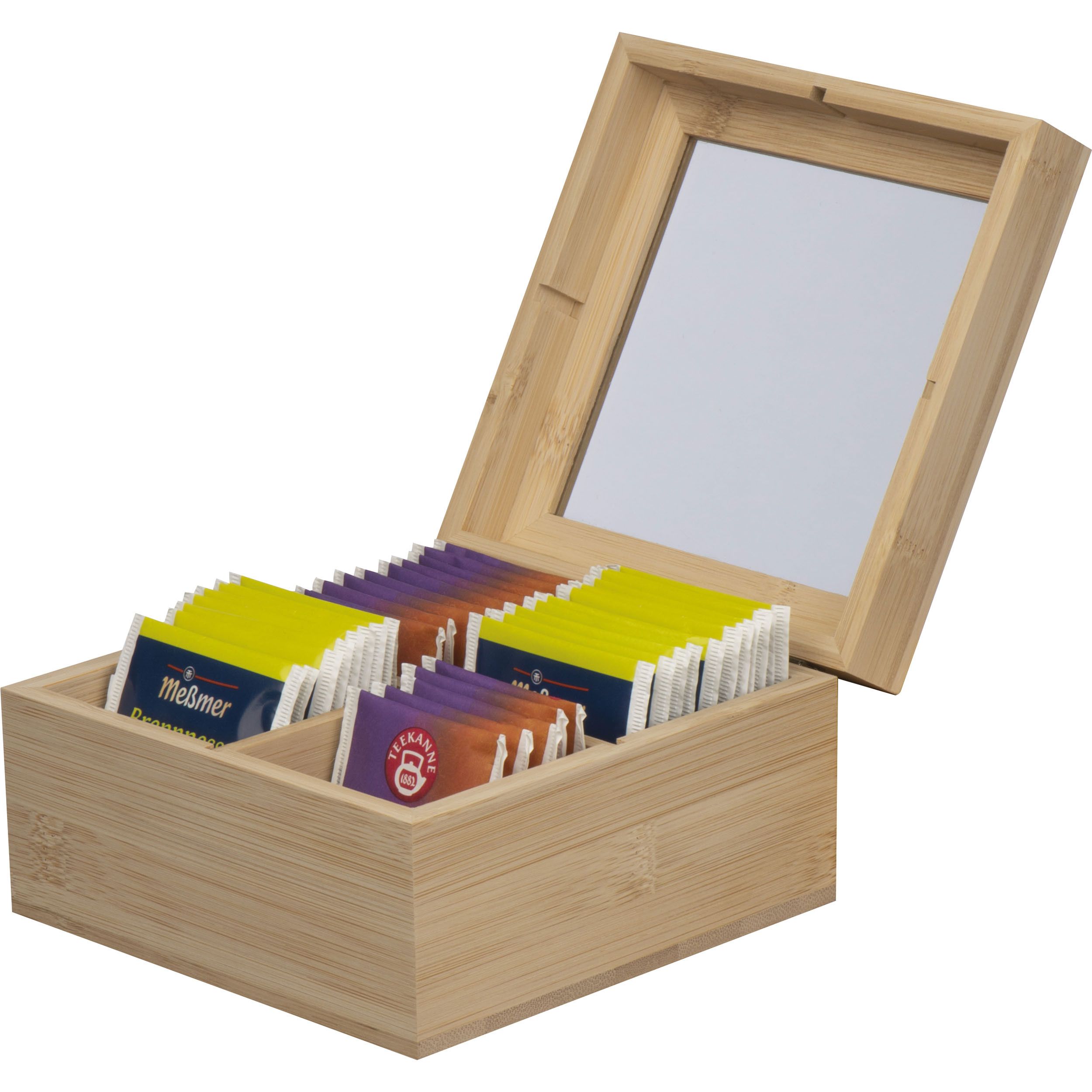 Teebox aus Bambus für 40 Teebeutel - beige-304