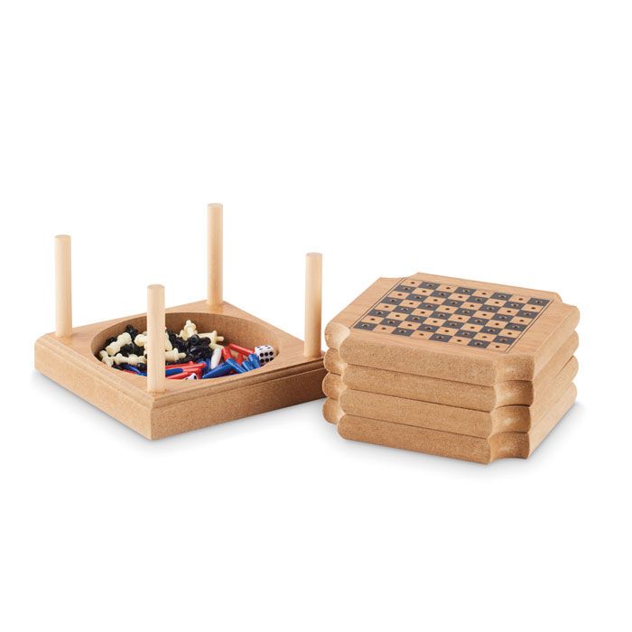 Untersetzer-Set mit Spielen COASTGAME - holz-874