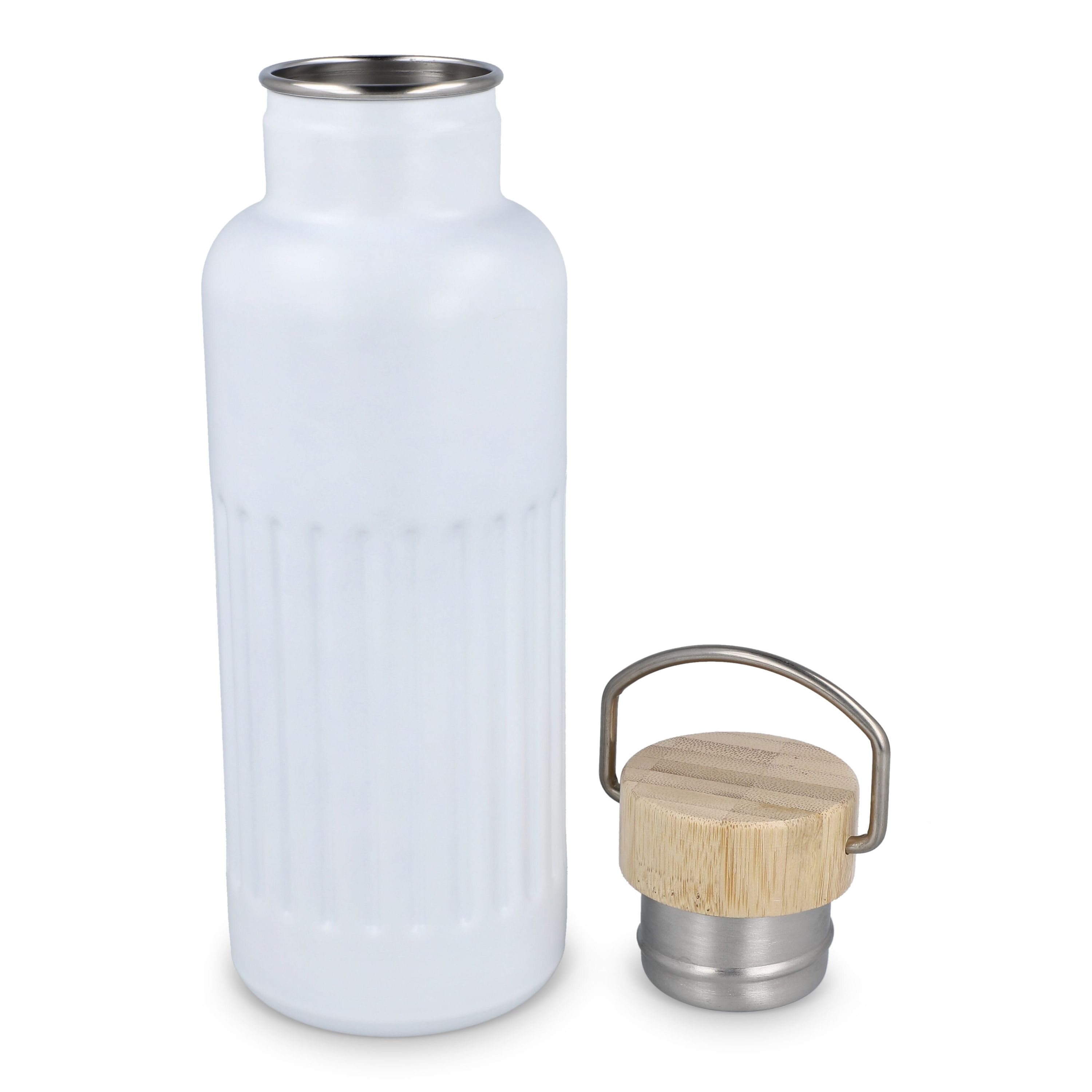 Recycelte Edelstahl-Isolierflasche 500 ml - weiss-173