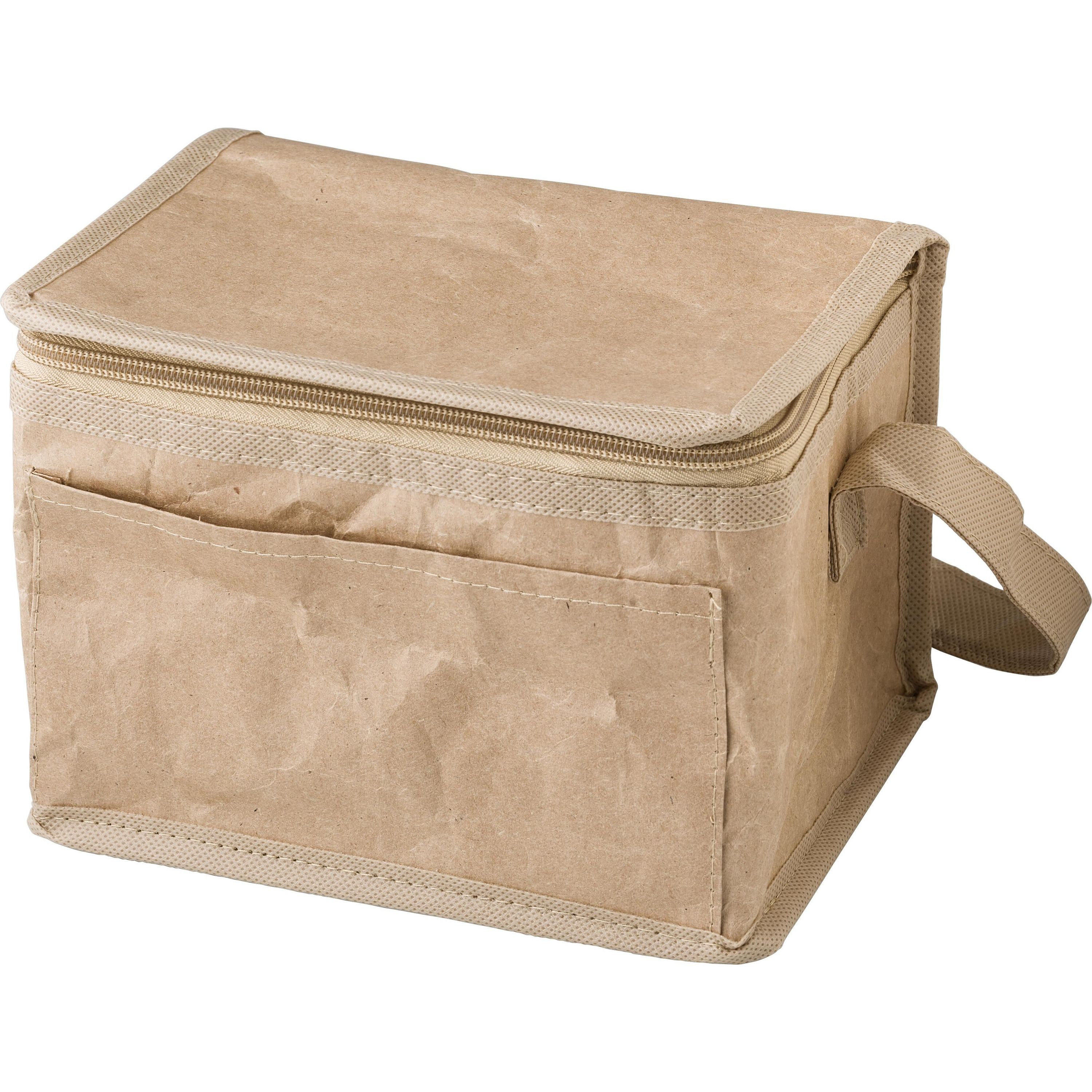 Papiergewebte Kühltasche Ollie - braun-414