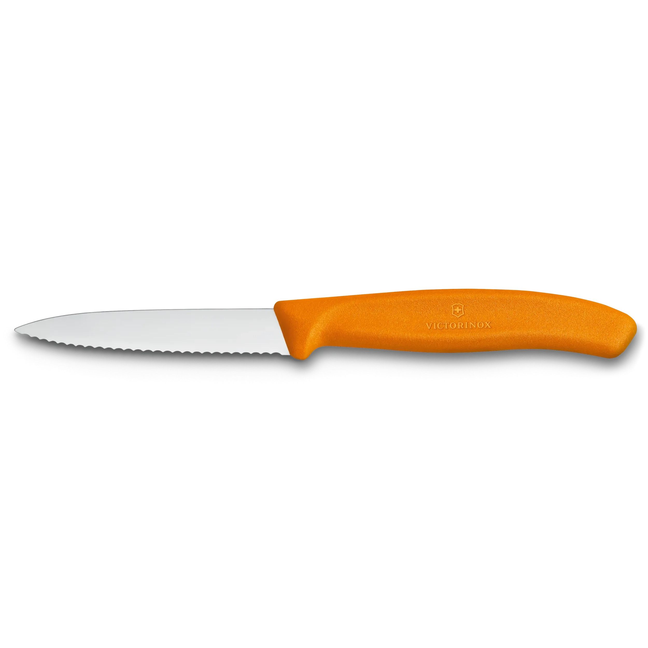 Swiss Classic Gemüsemesser 8 cm mit Wellenschliff - orange-113
