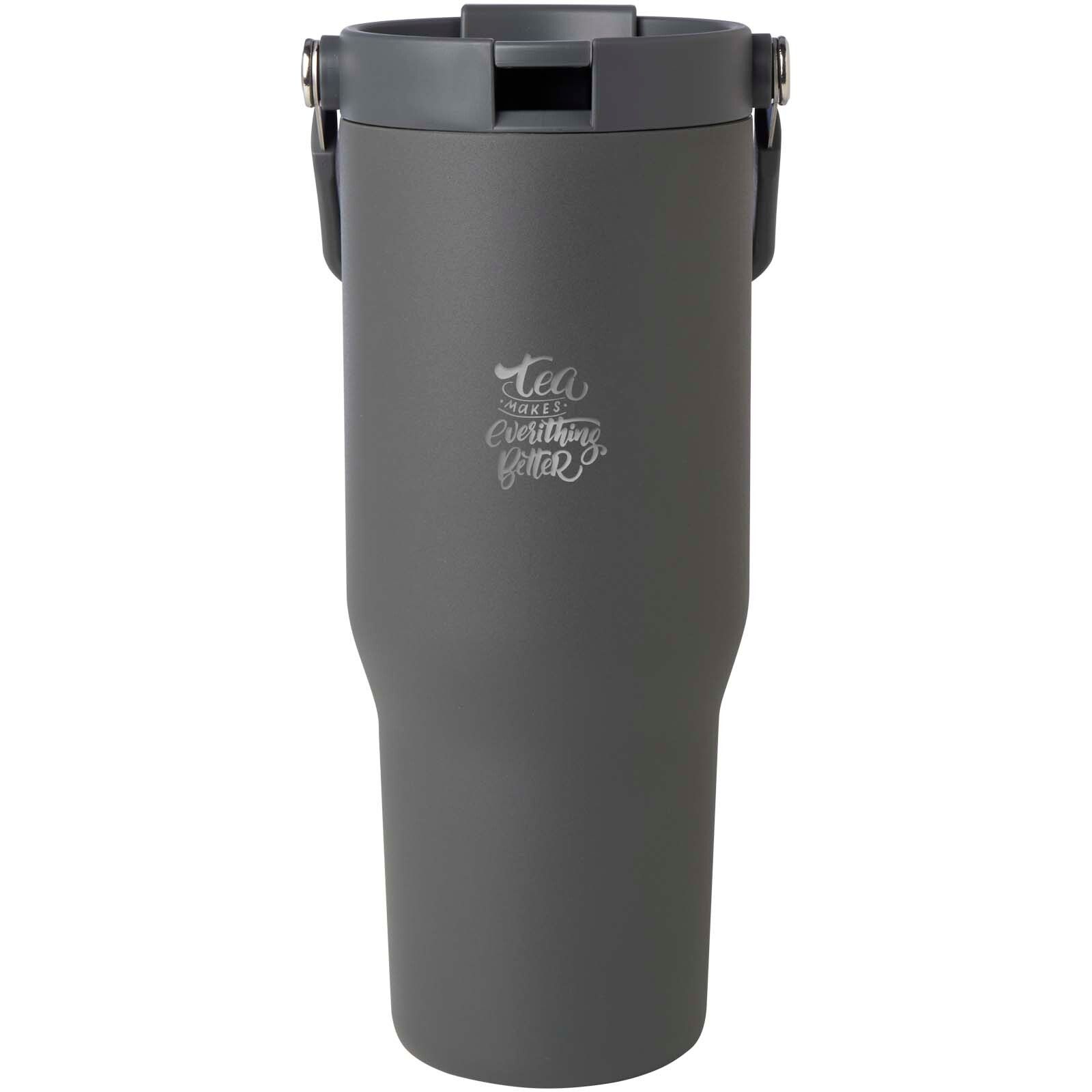 Bronx 900 ml RCS-zertifizierter Kupfer-Vakuum Isolierbecher aus Edelstahl mit Doppelfunktionsdeckel - grau-712