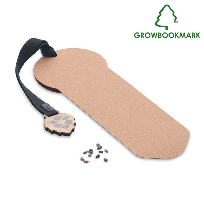 Lesezeichen Kiefersamen GROWBOOKMARK™ - beige-395