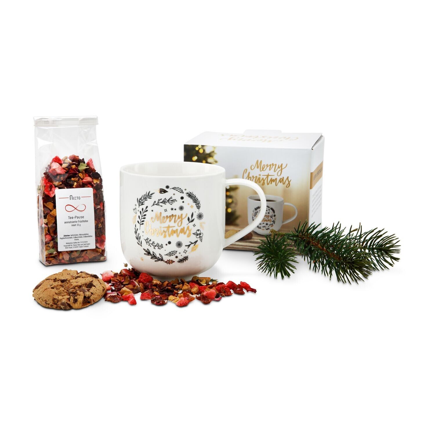 Geschenkset Weihnachtliche Teetasse-931
