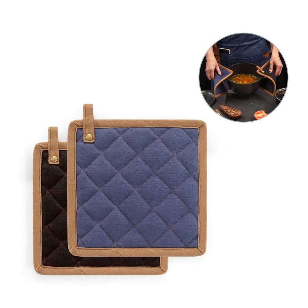 CLOVES Topflappen für Küchentöpfe aus Baumwollgewebe (275 g/m²) - schwarz-680