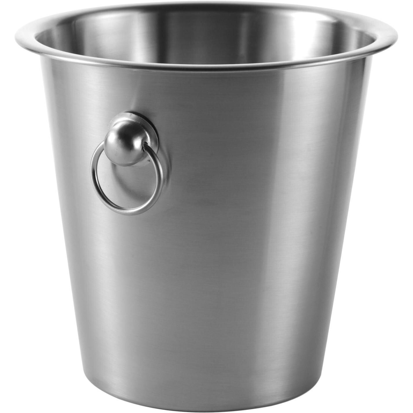 Sekt- und Champagnerkühler aus Edelstahl Hester - silber-335