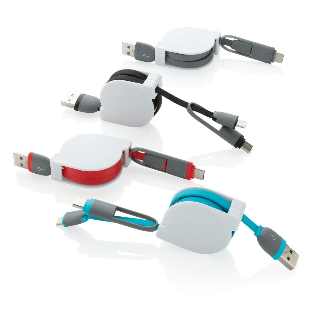 3-in-1 ausziehbares Kabel - grau-277