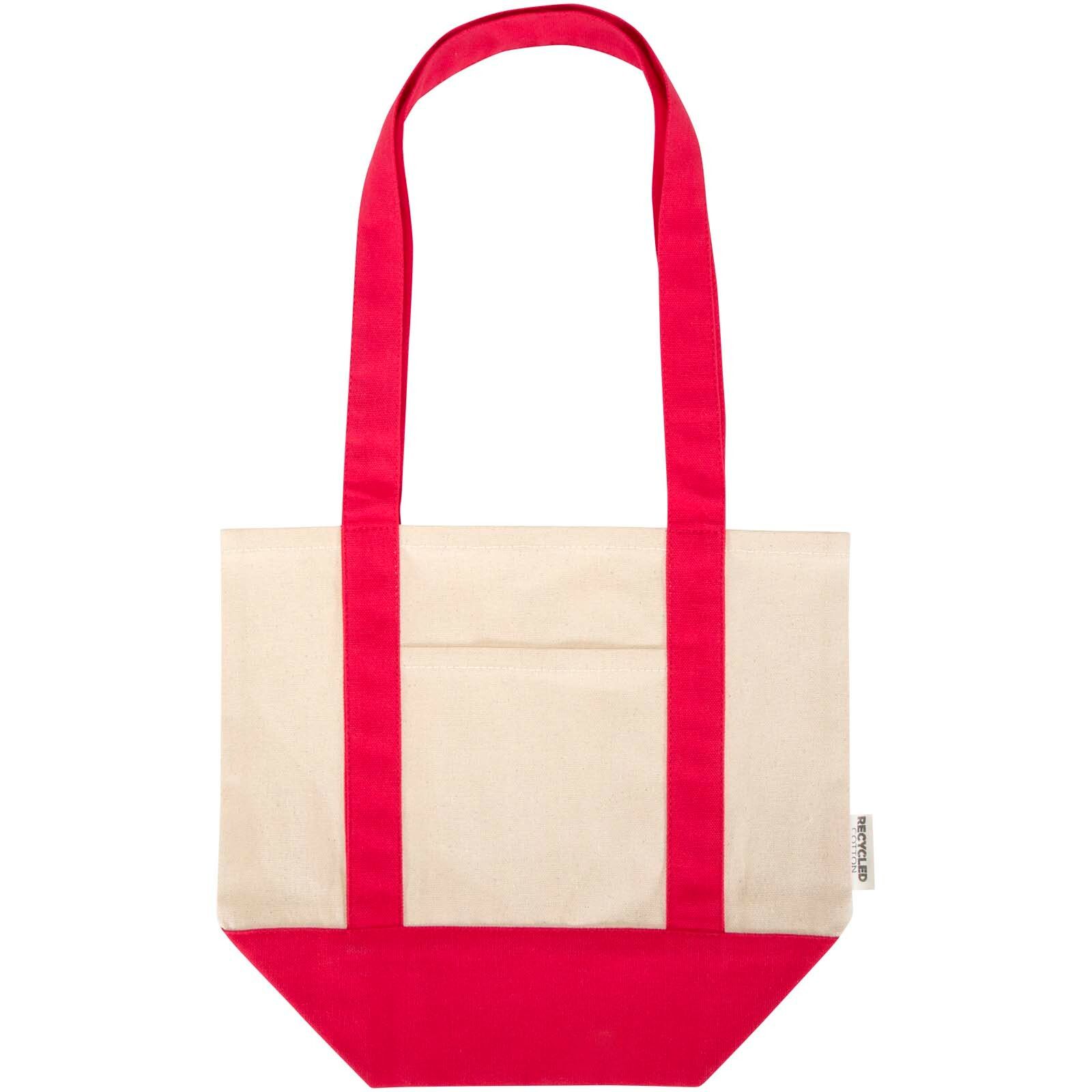 Sam 320 g/m² Mini-Tragetasche aus GRS recycelter Baumwolle - rot -  natur-290