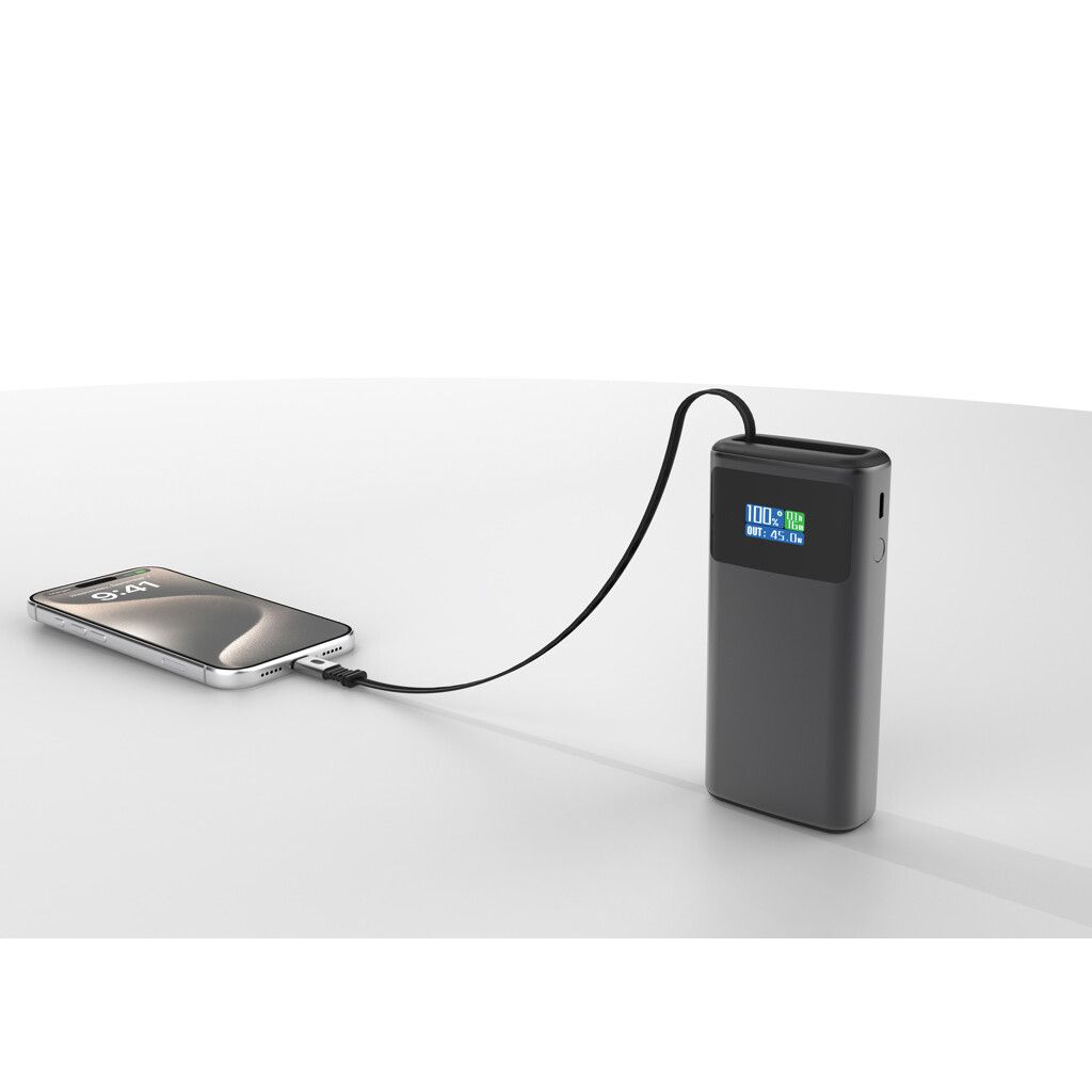 Quantum RCS Ultra-Fast 45W 10.000mAh Powerbank mit Display - grau-307