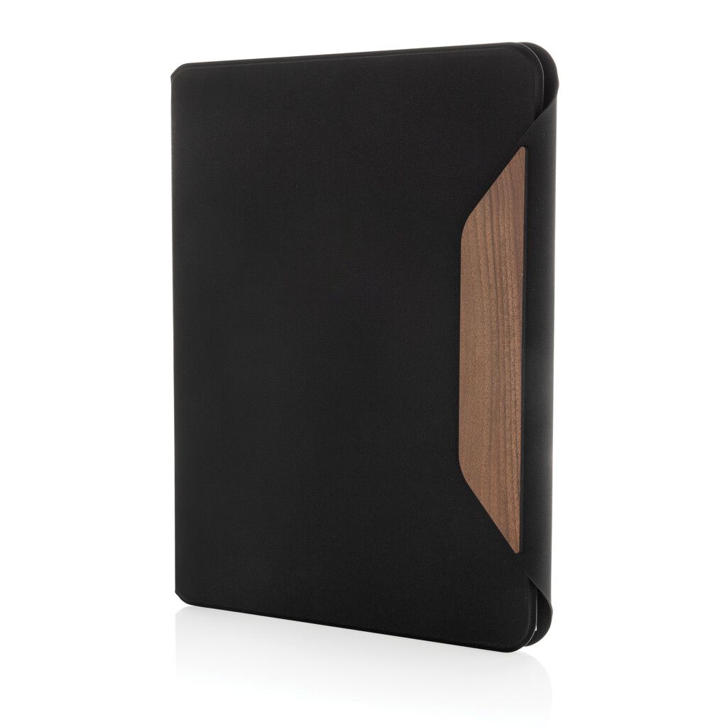 Teri AWARE™ A4 Portfolio aus RPET und Walnuss - schwarz-82