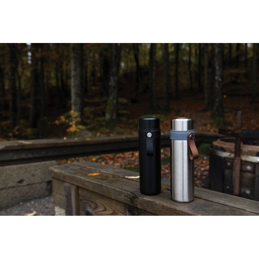 VINGA Tono RCS Thermokanne mit zwei Bechern, 750ml - stahl-711
