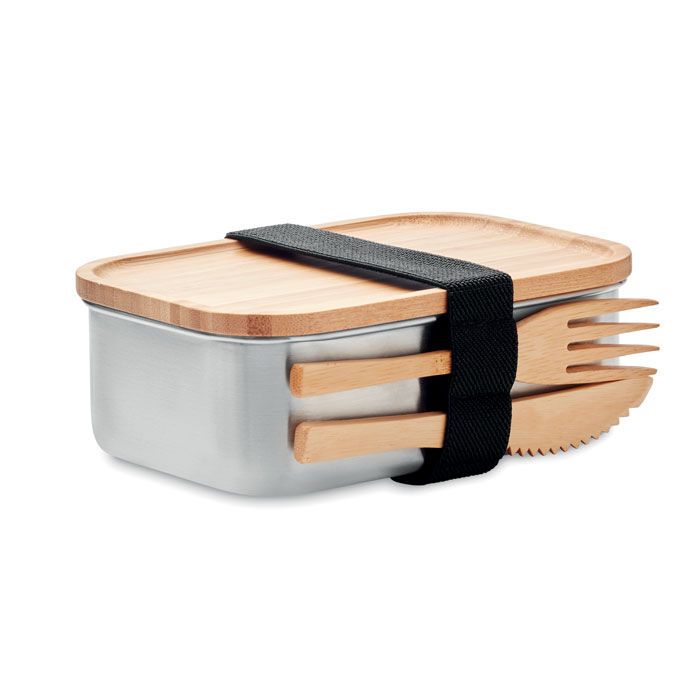 Lunchbox Edelstahl 600ml SAVANNA - holz-182