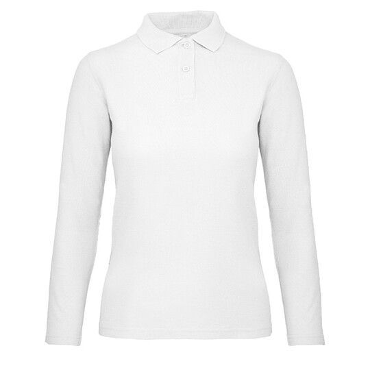 Women´s Long Sleeve Polo ID.001 - white - M-455