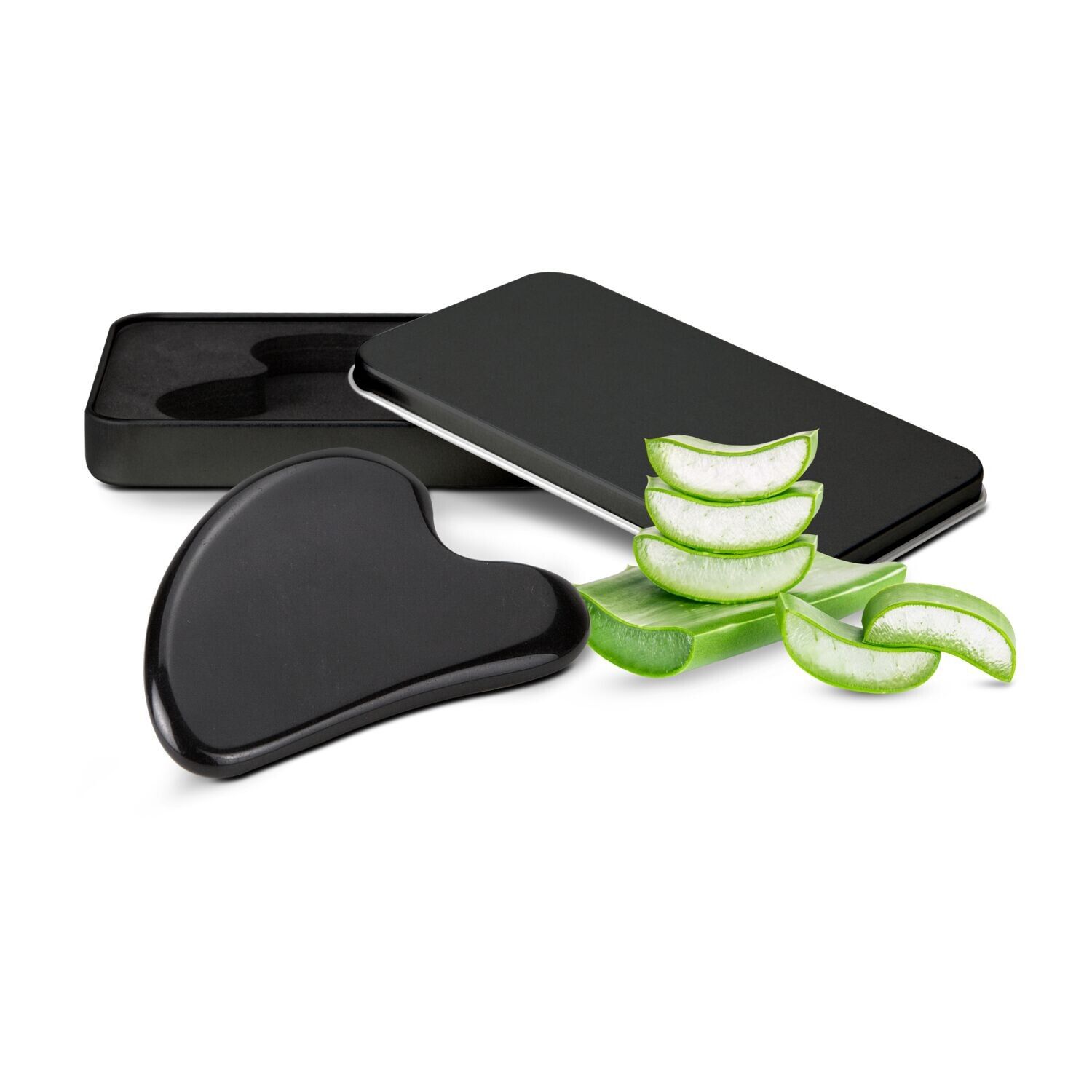 Massagestein Gua Sha Black Obsidian zur Wellness-Gesichtsmassage-868