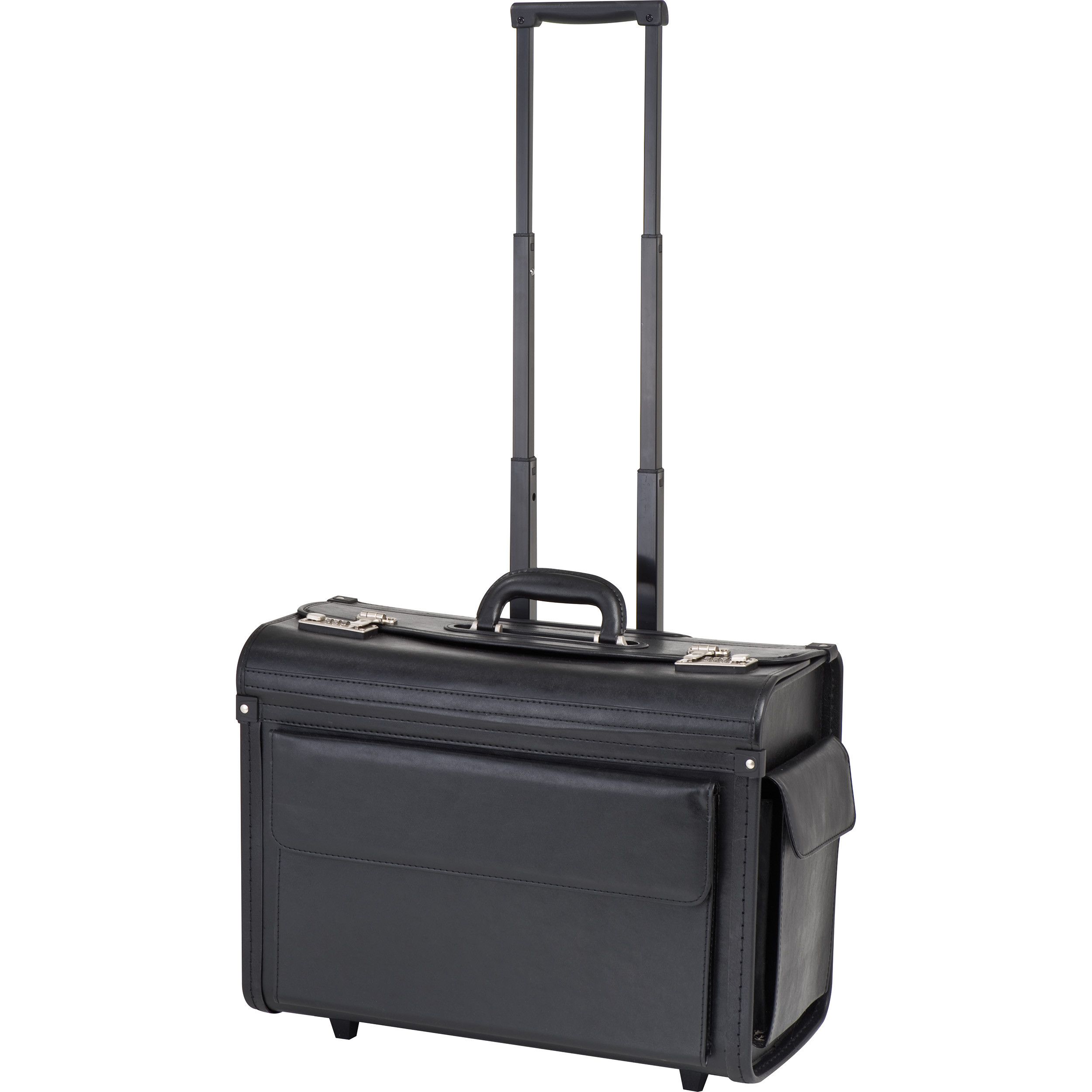 Akten-/Pilotenkoffer Trolley aus Kunstleder - schwarz-296