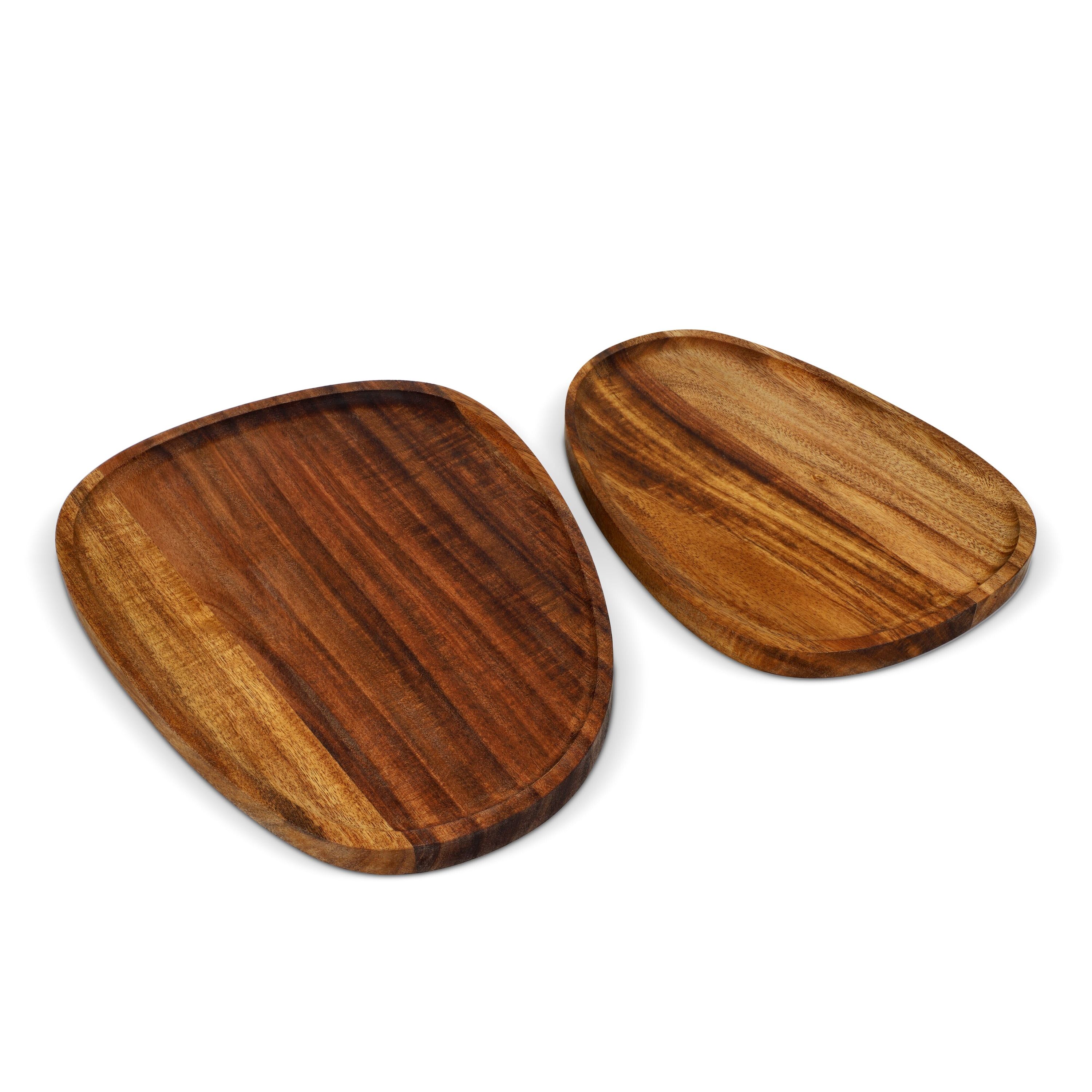 InSideOut 2er-Pack Holztabletts in Bioform - holz-804