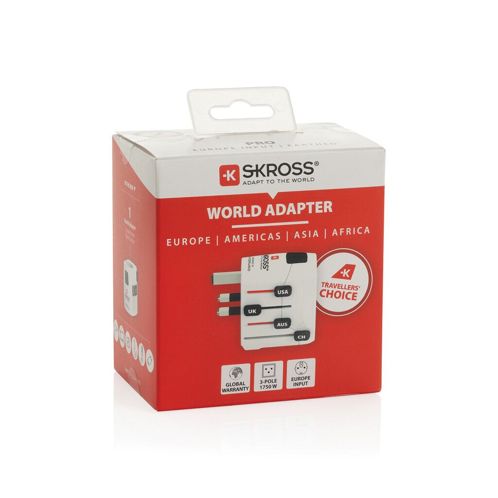 SKROSS Pro 3-Pole World Travel Adapter - weiß-932