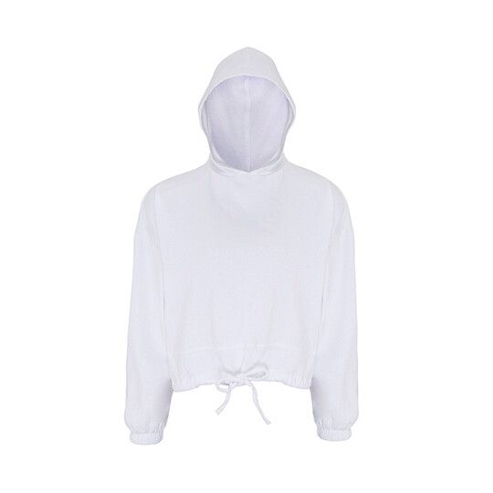 Women´s Cropped Oversize Hoodie - white-575