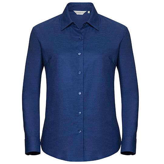 Ladies' Long Sleeve Tailored Oxford Shirt - bright royal-135