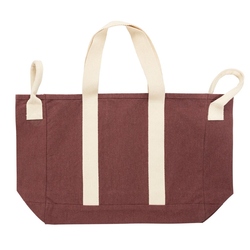 BEAU AWARE™ Strandtasche aus 400gr/m² recyceltem Canvas - maroon-864