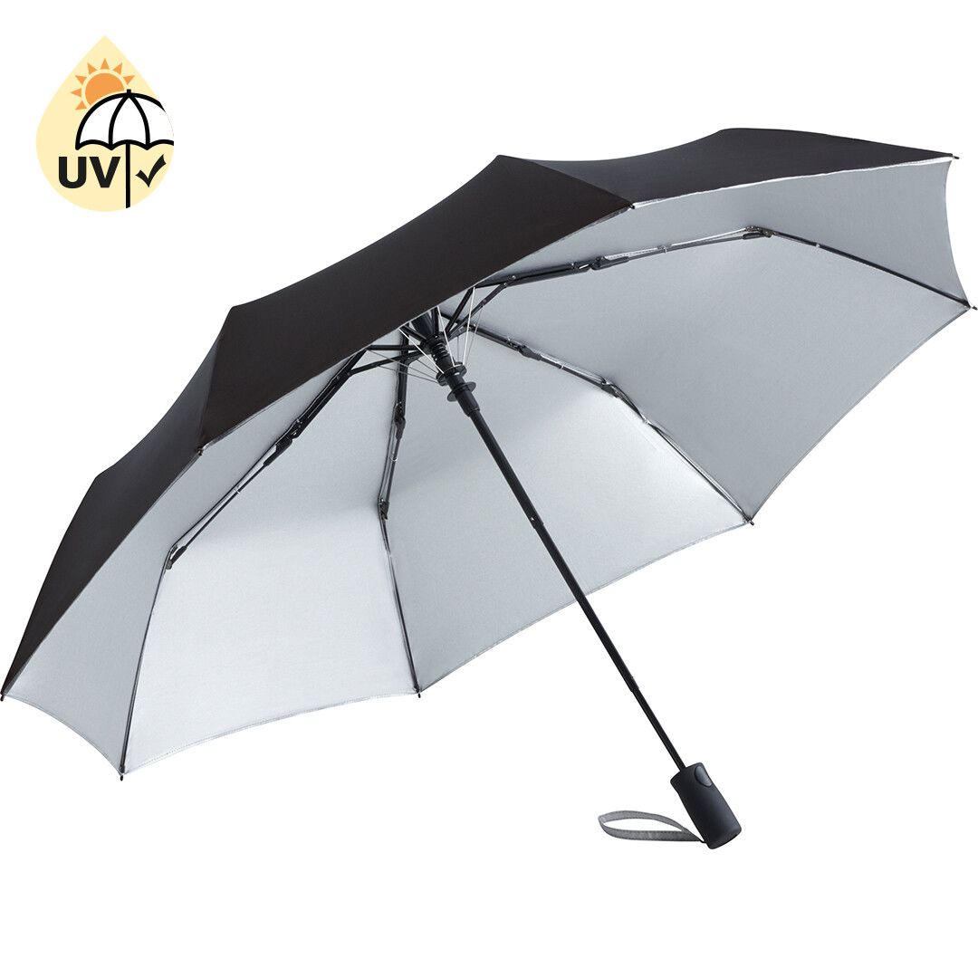 AC-Taschenschirm FARE® Doubleface Ø100 cm - schwarz - silber-388