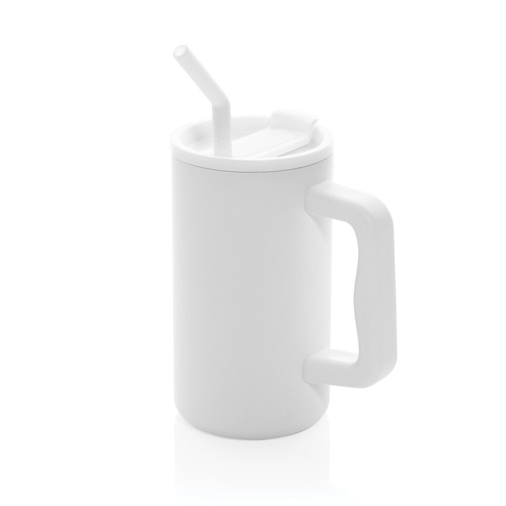 Cube Becher aus RCS recyceltem Stahl 800ml - weiß-208