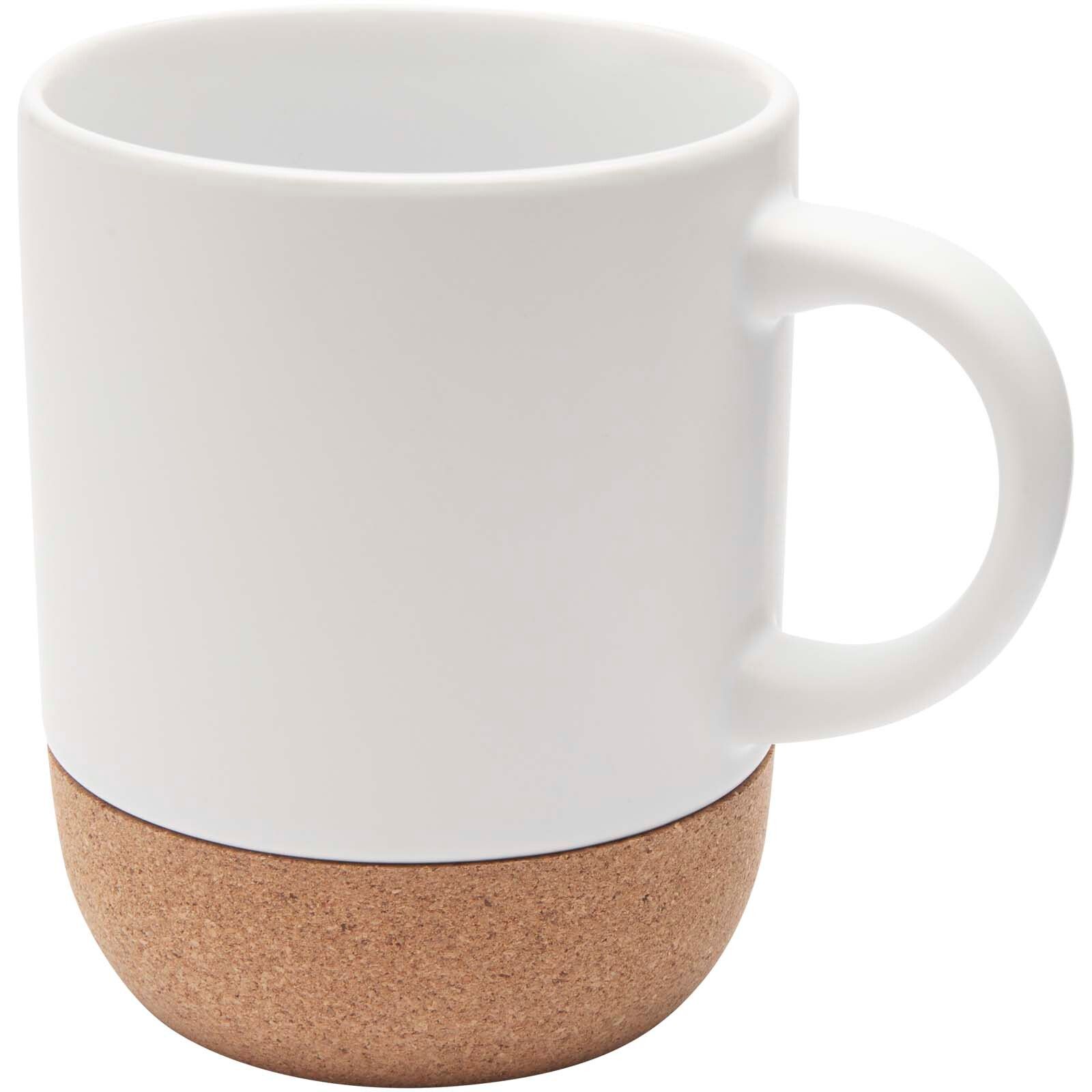 Bari 300 ml Sublimation Keramiktasse mit Korkdetails - weiss-108
