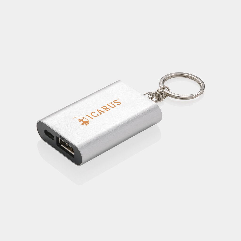 1.000 mAh Schlüsselanhänger Powerbank - silber-904