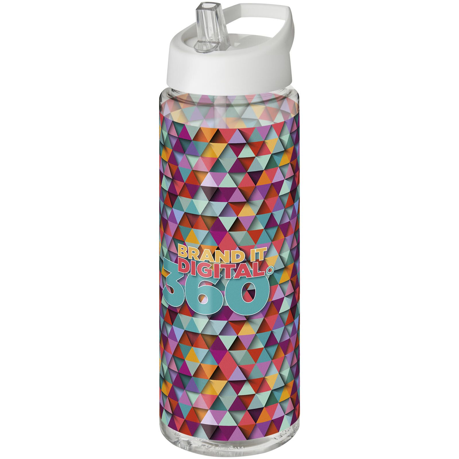 H2O Active Vibe 850 ml Sportflasche mit Ausgussdeckel - transparent -  weiss-101