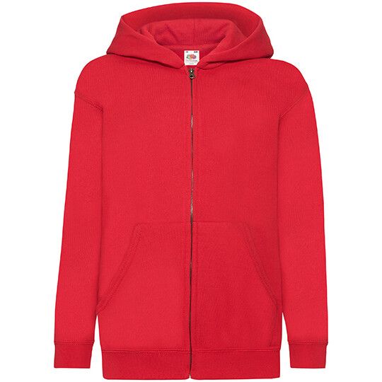 Kids´ Classic Hooded Sweat Jacket - red-498