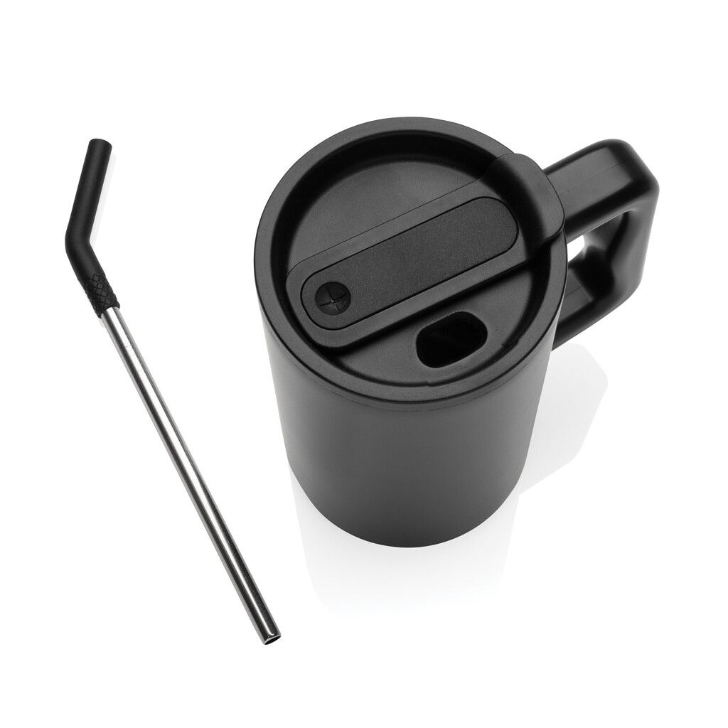 Cube Becher aus RCS recyceltem Stahl 800ml - schwarz-702