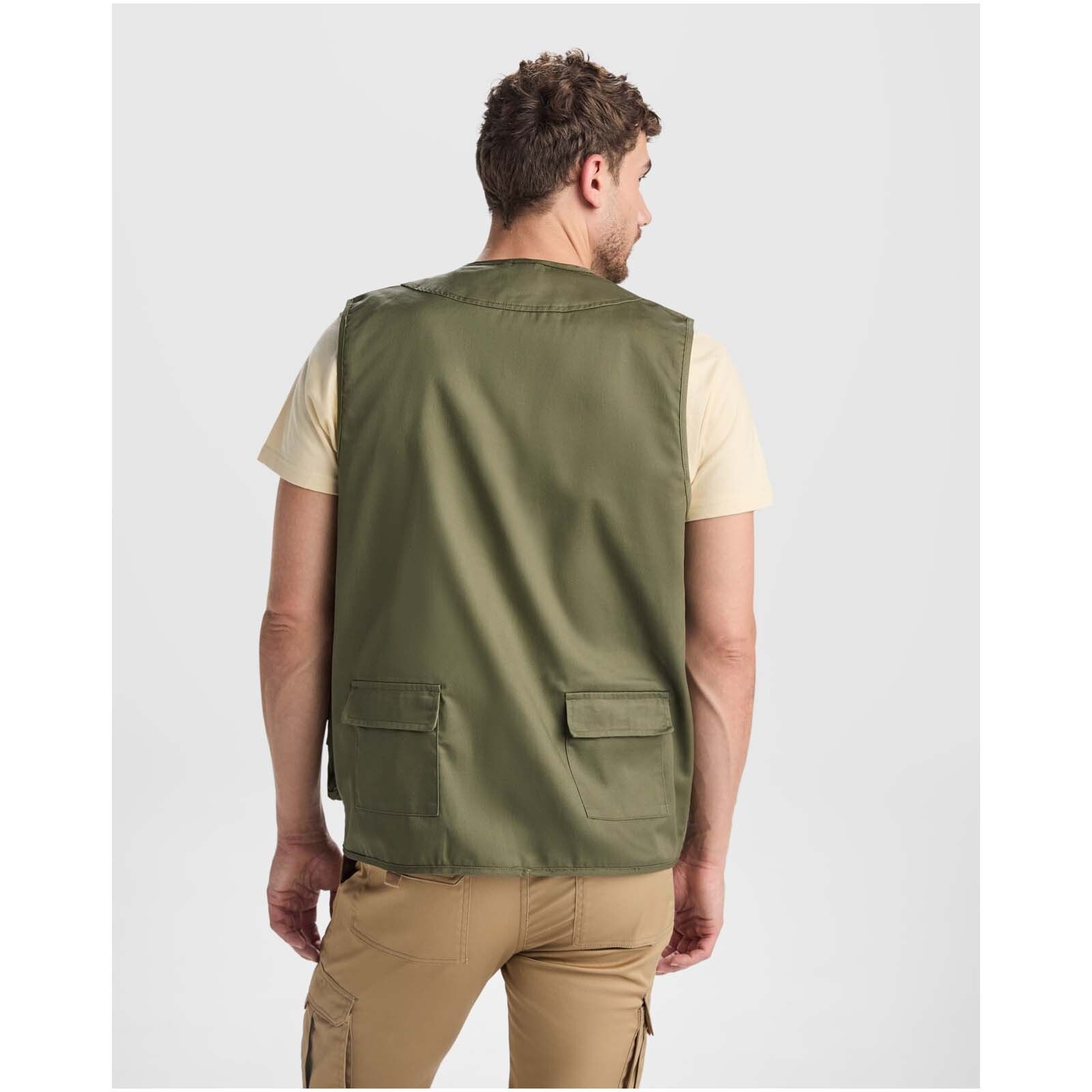 Venera Arbeitsweste mit V-Ausschnitt und mehreren Taschen, 200 g/m2  - rot-649