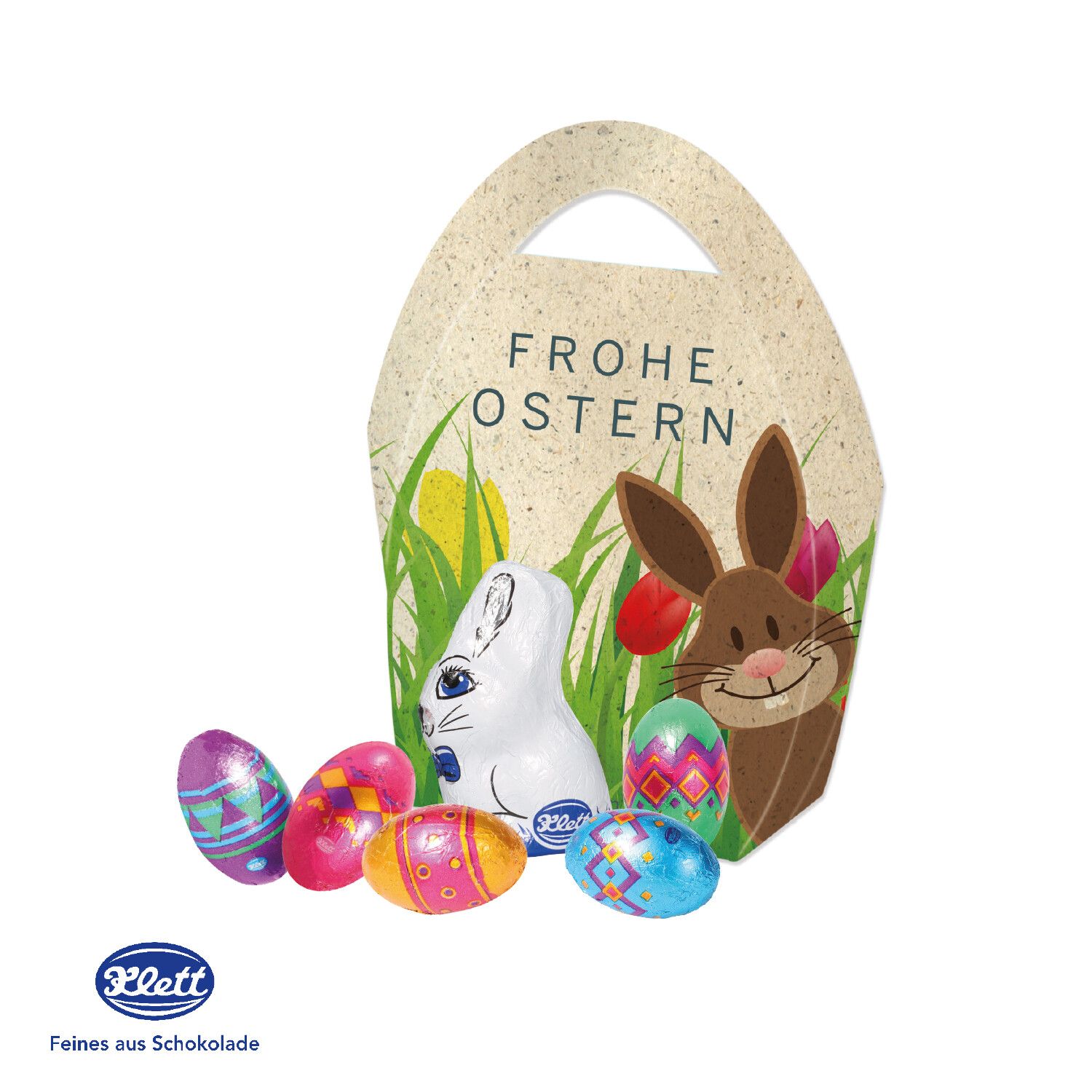 Premium Osterei mit Feiner Schokolade Vollmilch Schokoeier von Klett-786