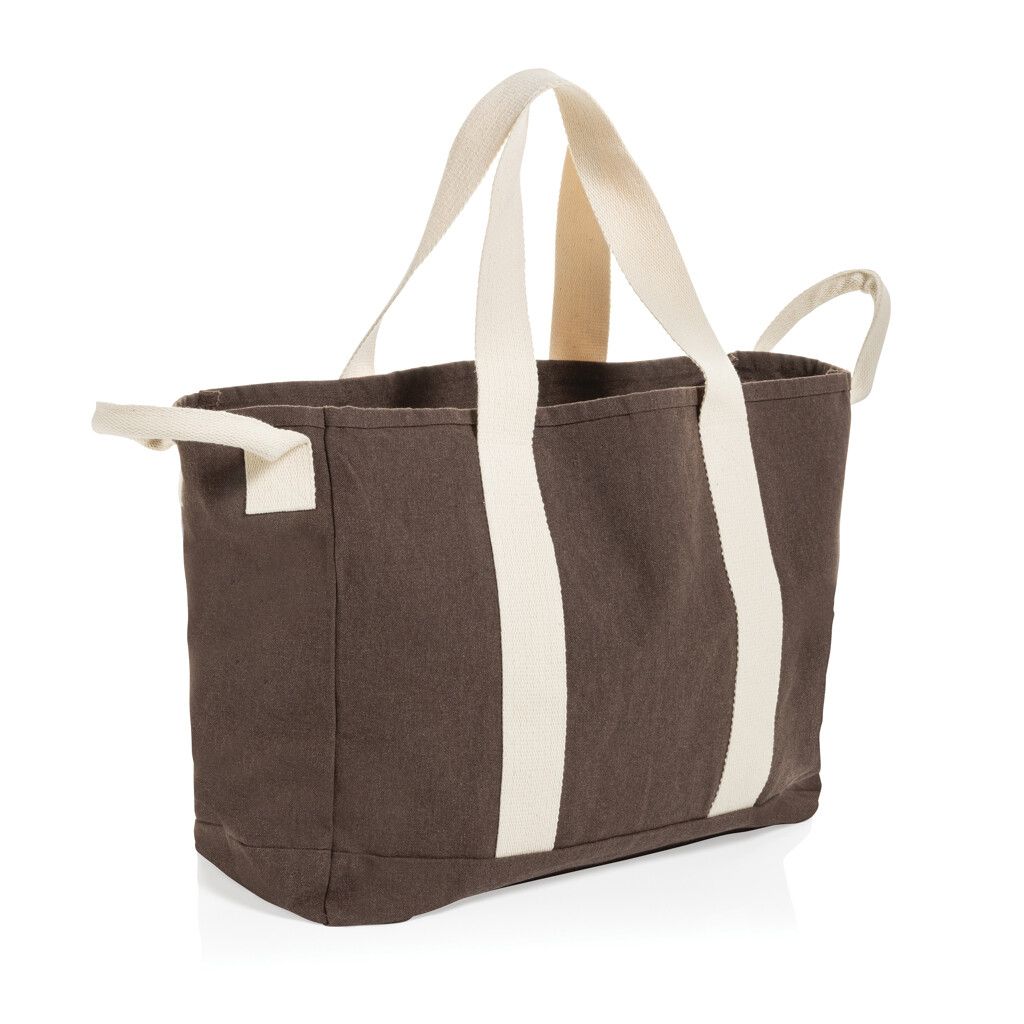 BEAU AWARE™ Strandtasche aus 400gr/m² recyceltem Canvas - braun-337