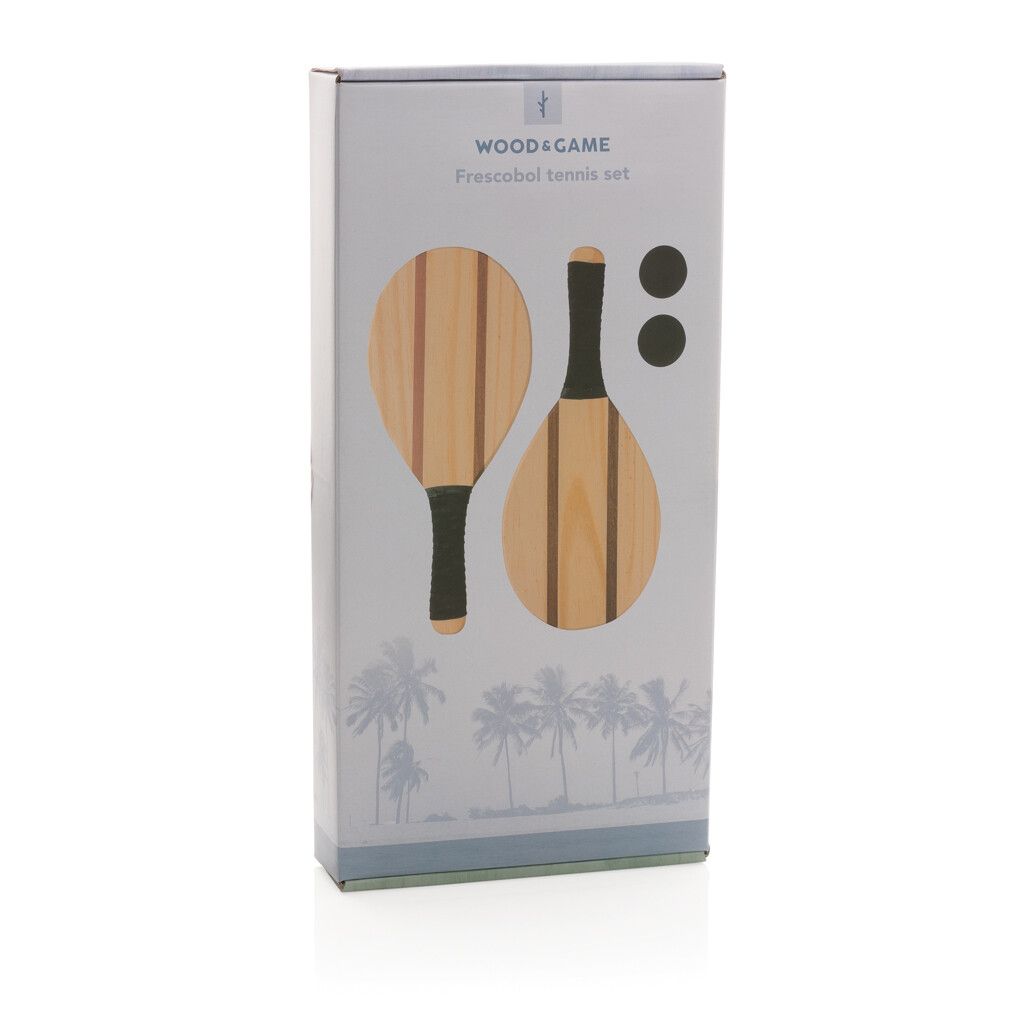 Frescobol Tennis-Set aus Holz - braun-674
