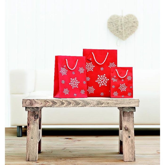 Geschenkpapiertüte Klein BOSSA SMALL - rot-998