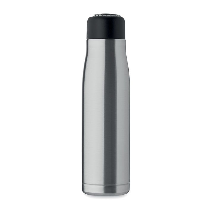 Doppelwandige Flasche 500 ml CORDLE - mattsilber-375